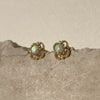 Culturesse Aeliana Dainty Opal Stud Earrings (Gold)
