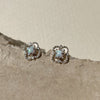 Culturesse Aeliana Dainty Opal Stud Earrings (Silver)