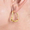 Culturesse Nomad Fluid Sculpture Hoop Earrings (Gold Vermeil)