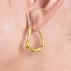 Culturesse Nomad Fluid Sculpture Hoop Earrings (Gold Vermeil)