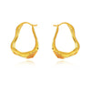 Culturesse Nomad Fluid Sculpture Hoop Earrings (Gold Vermeil)