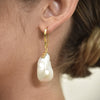 Culturesse Agata 24K Baroque Pearl Drop Earrings