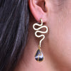 Culturesse La Muse Artisan Cats Eye Stone Drop Earrings