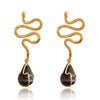 Culturesse La Muse Artisan Cats Eye Stone Drop Earrings