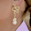Culturesse L 'amour 24K Luxury Baroque Pearl  Drop Earrings