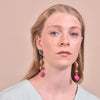 Culturesse Allyriane Fuchsia Drops Statement Earrings