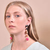 Culturesse Allyriane Fuchsia Drops Statement Earrings