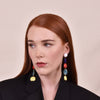 Culturesse Claudette Color Drops Statement Earrings