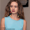 Culturesse Claudette Color Drops Statement Earrings