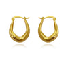 Culturesse Krista Modern Bowl Huggie Earrings - Gold