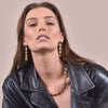 Culturesse Evren Gold Chain Earrings