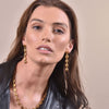 Culturesse Evren Gold Chain Earrings