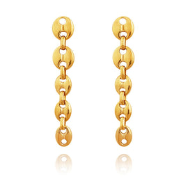 Culturesse Evren Gold Chain Earrings