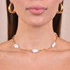 Culturesse Samone Modern Muse Pearl Chain Necklace / Choker