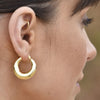 Culturesse Avalynn Classic Hoop Earrings (Gold)