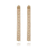 Culturesse Elizabeth Diamante Gold Tassel Earrings