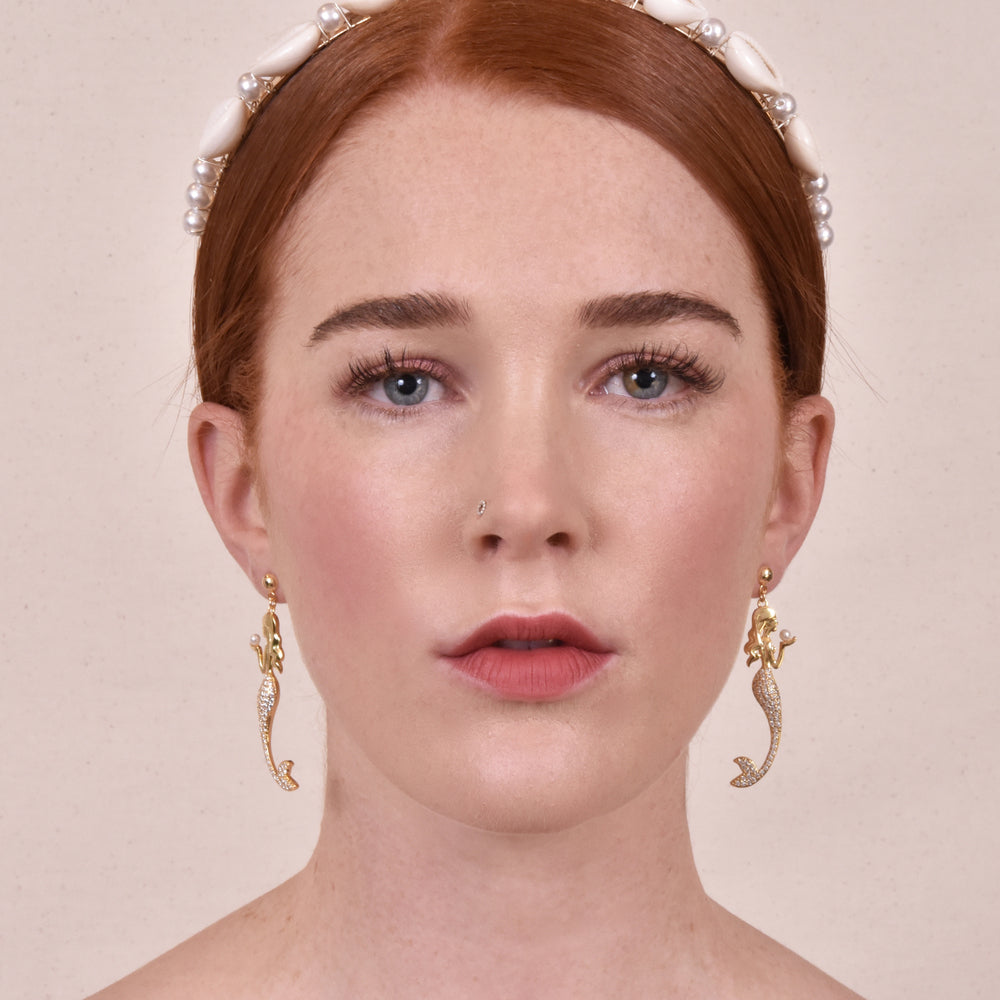 Culturesse The Golden Mermaid Earrings