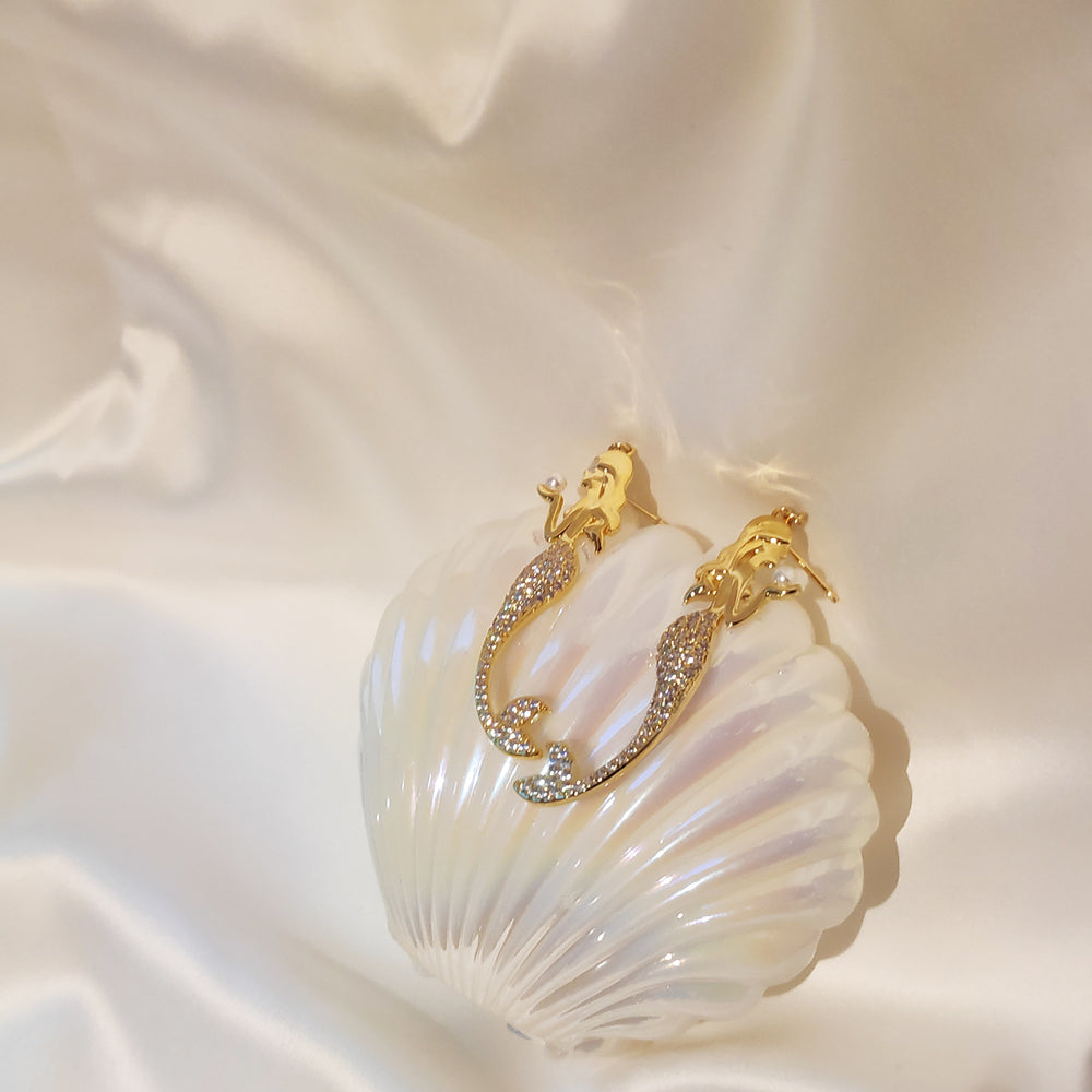 Culturesse The Golden Mermaid Earrings