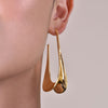 Culturesse Carmela Catwalk Gold Loop Earrings
