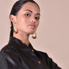Culturesse Carmela Catwalk Gold Loop Earrings