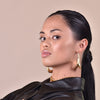 Culturesse Carmela Catwalk Gold Loop Earrings