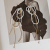 Culturesse Everly Gold Pearly Tassel Earrings
