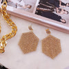 Culturesse Claude Shimmering Golden Tassel Earrings