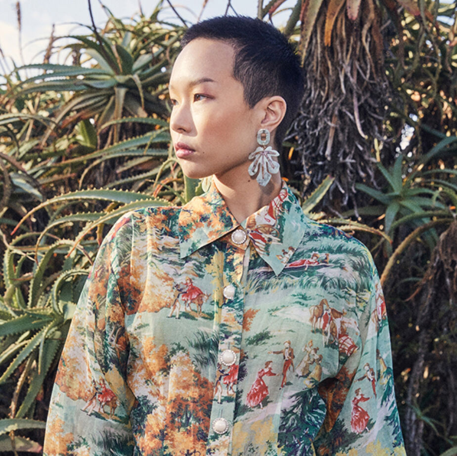 Culturesse Forever Green Statement Earrings