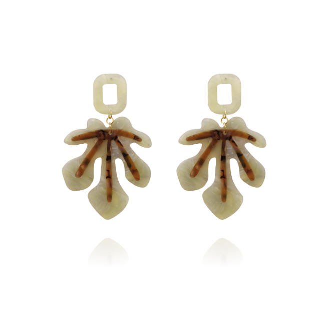 Culturesse Forever Green Statement Earrings