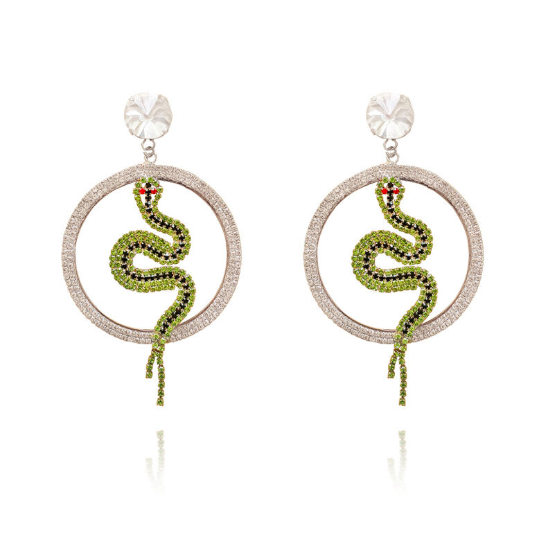 Culturesse Livi Wild Heart Snake Earrings