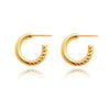 Culturesse Zora Modern Gold Hoop Earrings