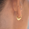 Culturesse Femi Classic Heart Huggie Earrings (Gold)