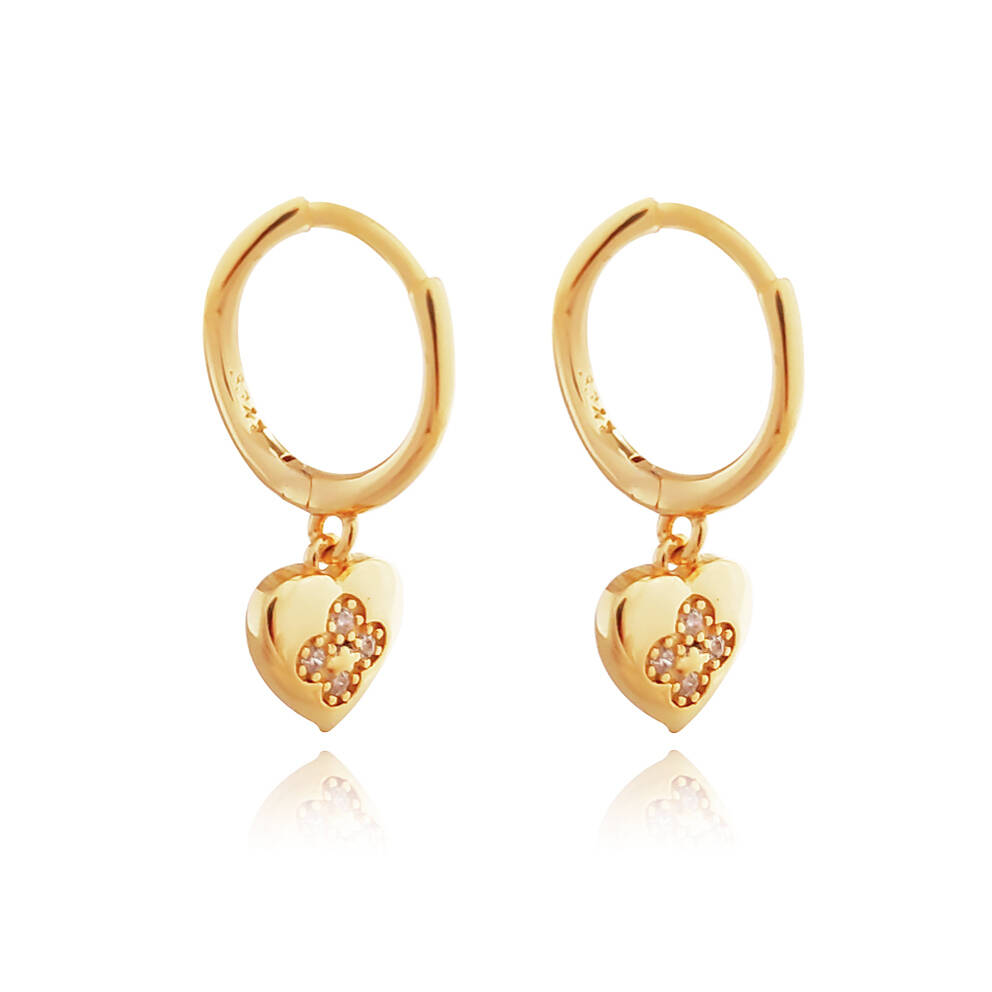 Culturesse Kimi Dainty Heart Drop Earrings