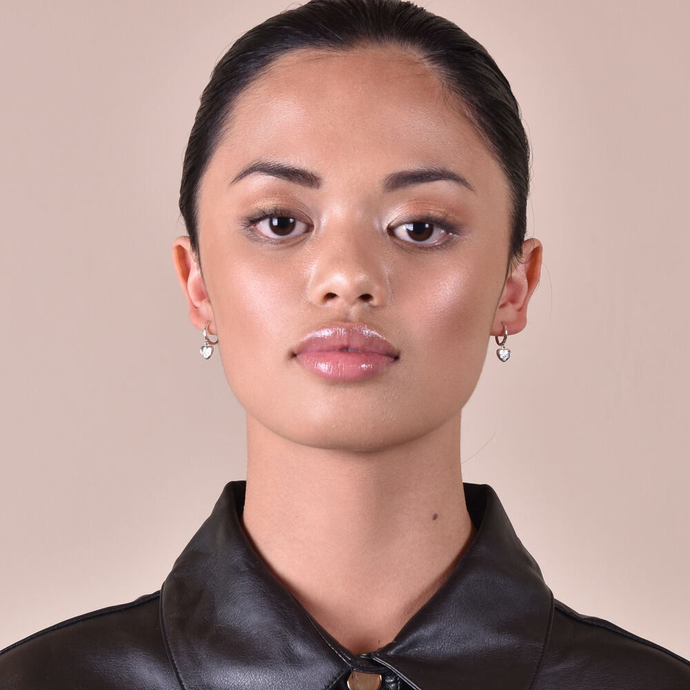 Culturesse Elva Dainty Heart Drop Earrings