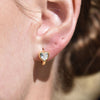 Culturesse Delja Dainty Zircon Heart Huggie Earrings (Gold)
