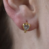 Culturesse Delja Dainty Zircon Heart Huggie Earrings (Gold)