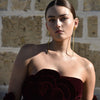 Culturesse Lucian Gold Heart String Earrings