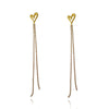 Culturesse Lucian Gold Heart String Earrings