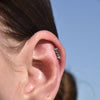Culturesse Aquarius Helix Screw Back Earring (Silver Single Piece)