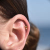 Culturesse Aries Helix Screw Back Earring (Gold Single Piece)