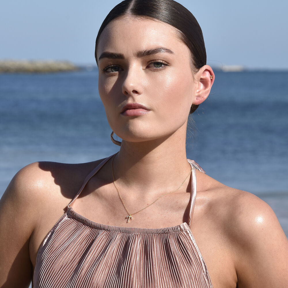 Culturesse Aries Helix Screw Back Earring (Gold Single Piece)