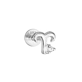 Culturesse Aries Helix Screw Back Earring (Silver Single Piece)