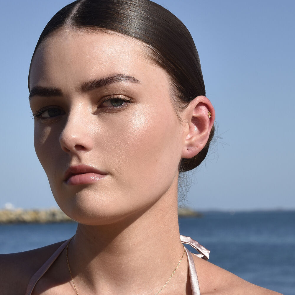 Culturesse Cancer Helix Screw Back Earring (Gold Single Piece)