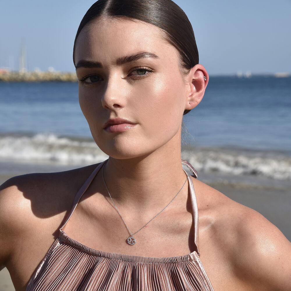 Culturesse Cancer Helix Screw Back Earring (Silver Single Piece)