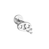 Culturesse Cancer Helix Screw Back Earring (Silver Single Piece)