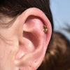 Culturesse Capricorn Helix Screw Back Earring (Gold Single Piece)