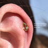 Culturesse Capricorn Helix Screw Back Earring (Gold Single Piece)