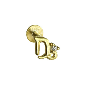 Culturesse Capricorn Helix Screw Back Earring (Gold Single Piece)