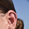Culturesse Gemini Helix Screw Back Earring (Silver Single Piece)