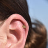 Culturesse Leo Helix Screw Back Earring (Gold Single Piece)